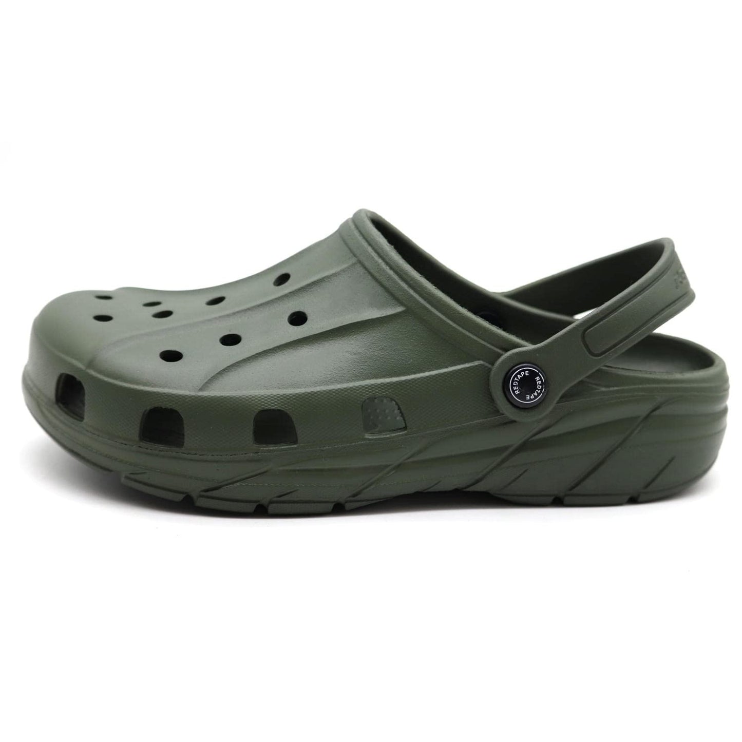 Red Tape Men's Olive Green Buckle Clogs