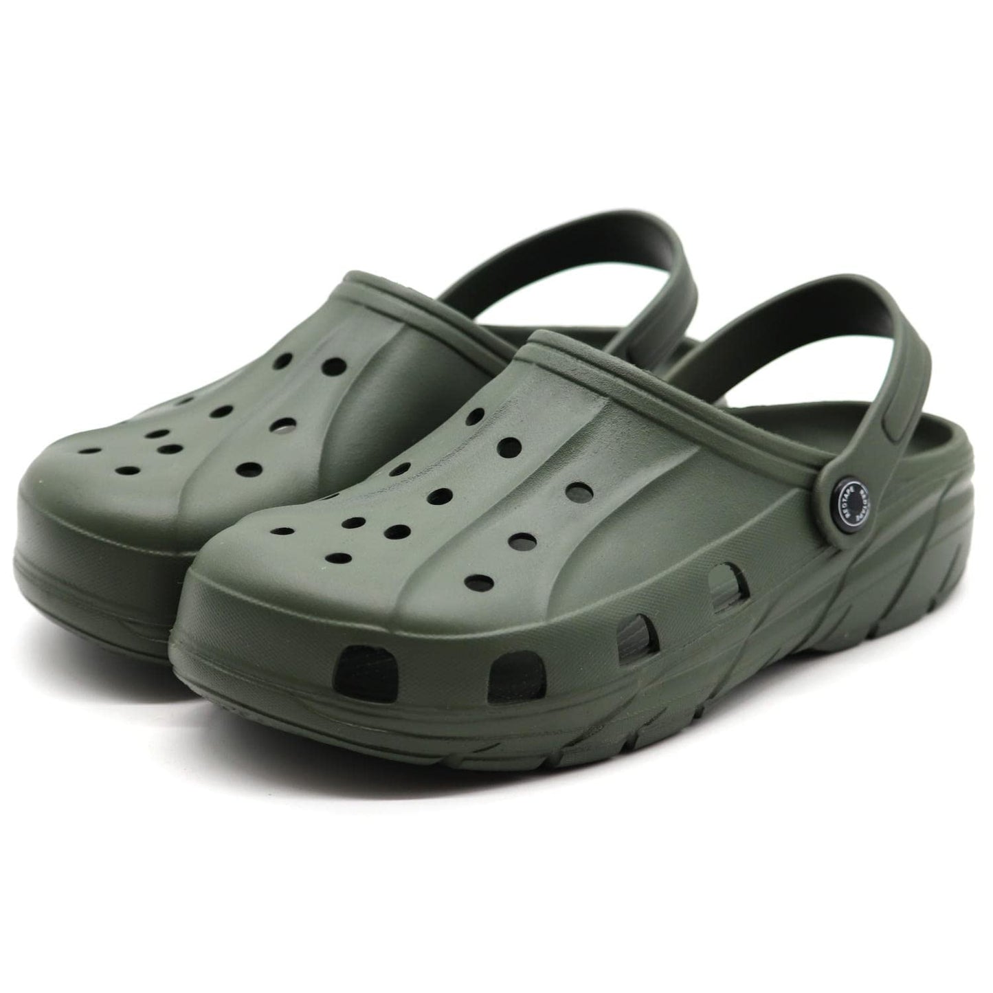 Red Tape Men's Olive Green Buckle Clogs