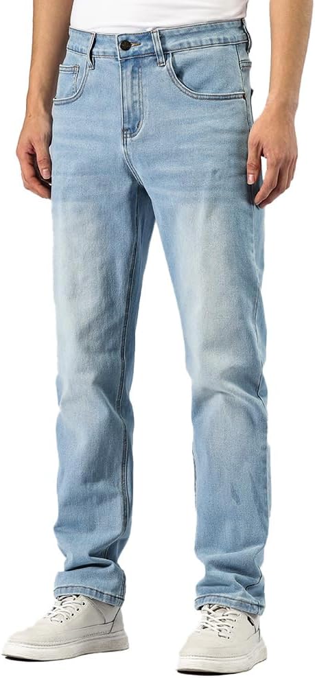 GAIAKOU Men's Straight Lightweight Comfortable Stretchy Jeans