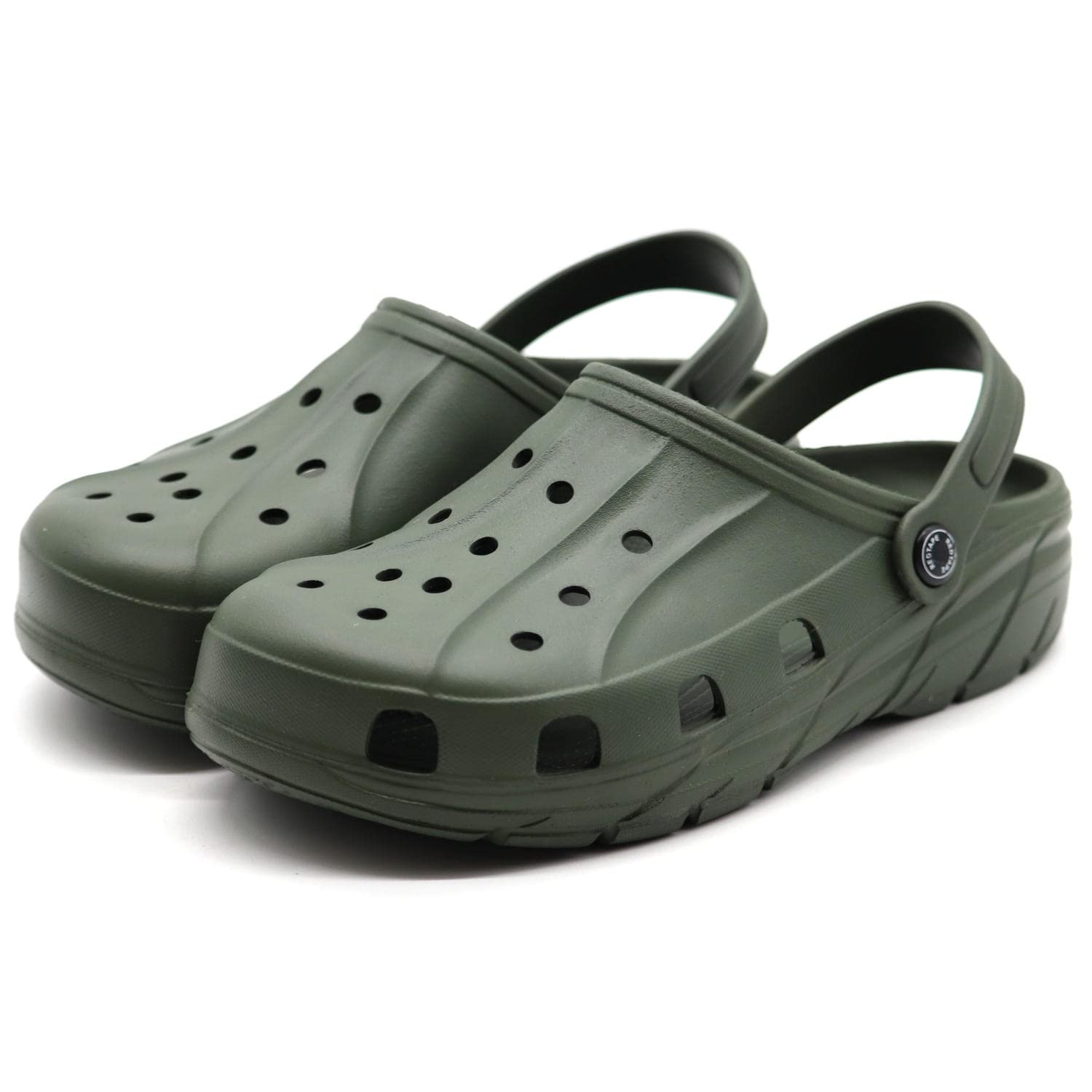 Red Tape Men's Olive Green Buckle Clogs