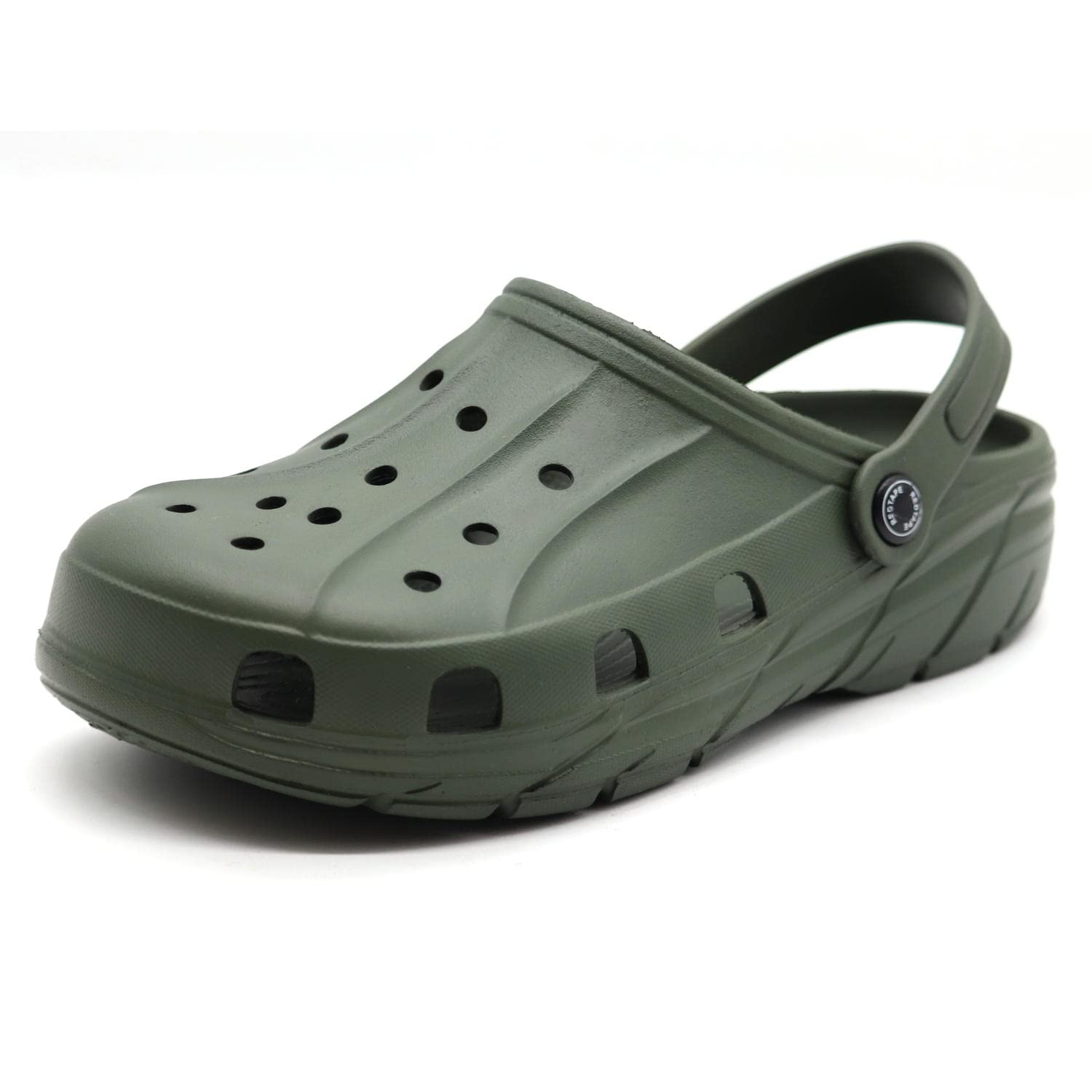 Red Tape Men's Olive Green Buckle Clogs