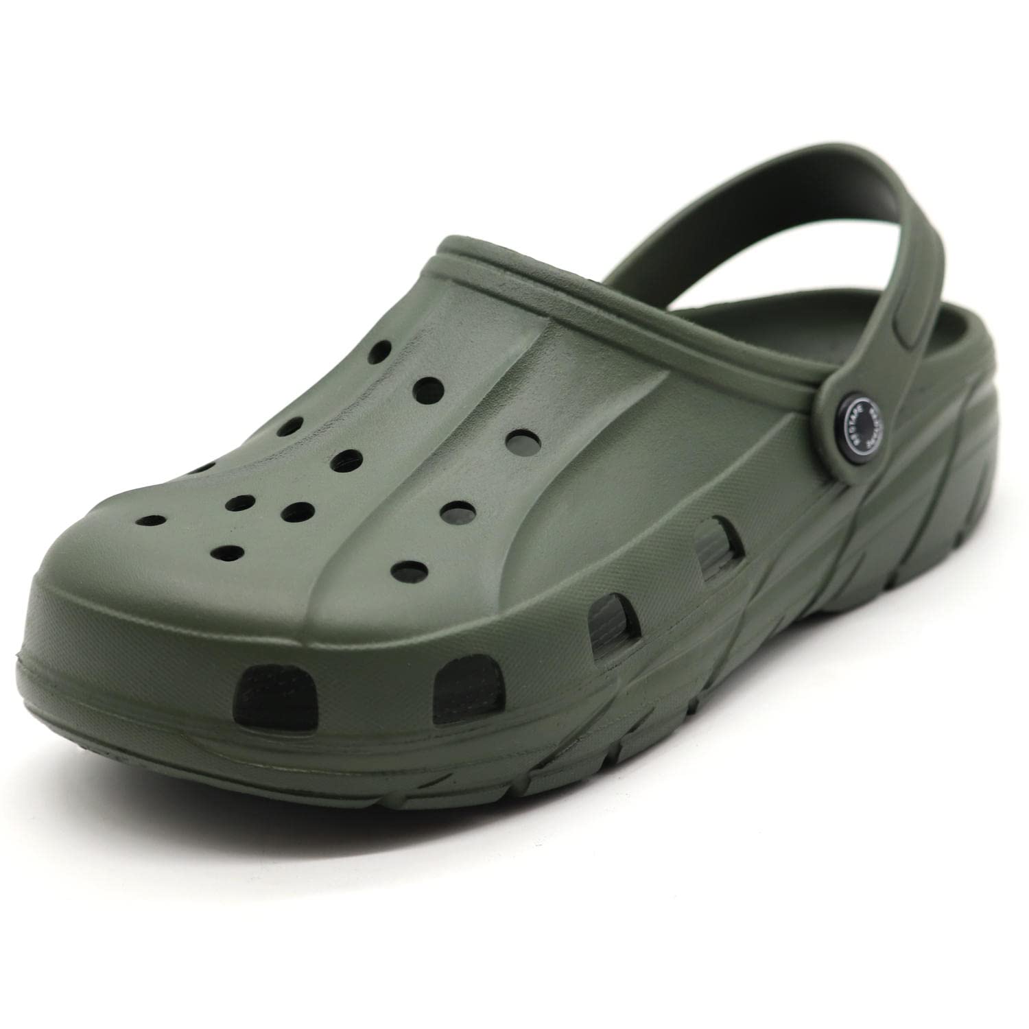 Red Tape Men's Olive Green Buckle Clogs