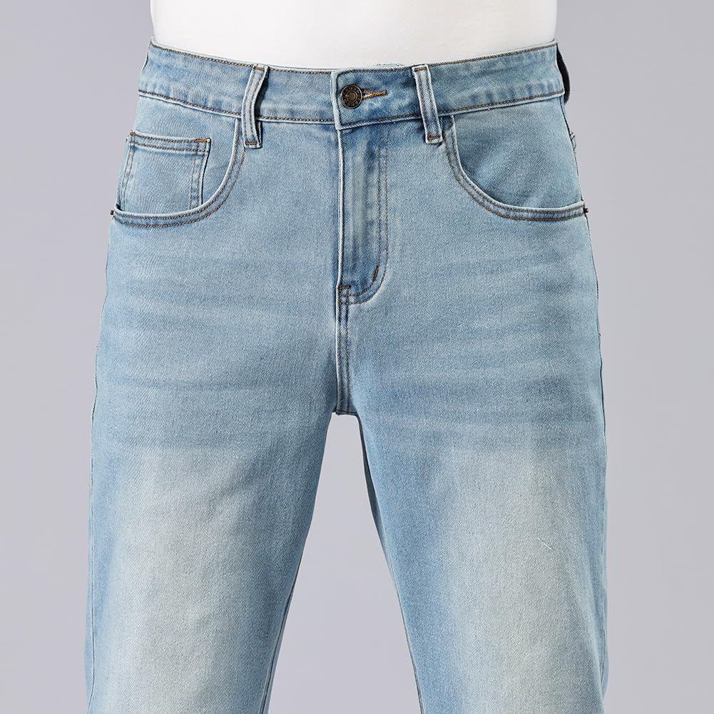 GAIAKOU Men's Straight Lightweight Comfortable Stretchy Jeans