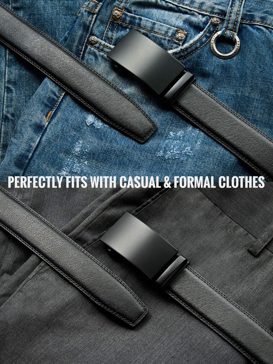 Leather Ratchet Belt Mens